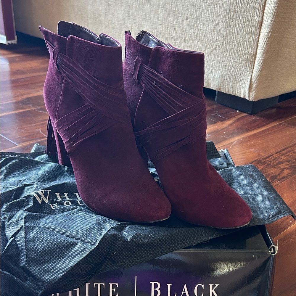 Elegant Burgundy Ankle Boots